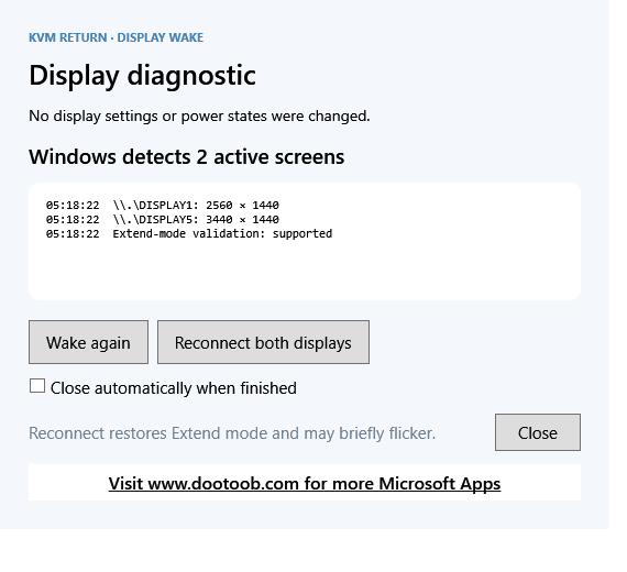 Read-only display diagnostic