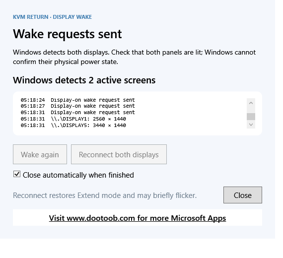 Wake requests completed